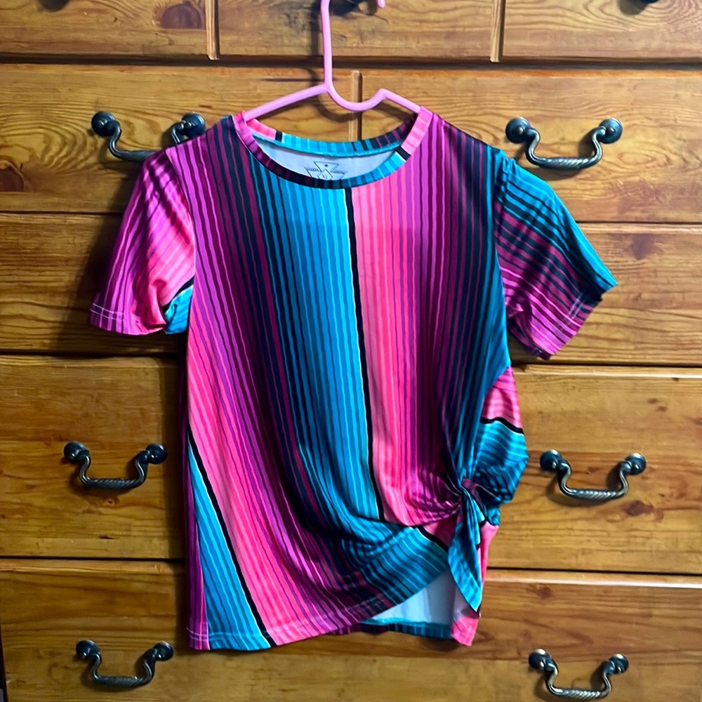 Girls Multicolor Serape Crazy Train Blouse